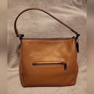 Coach large shoulder bag, leather and suede